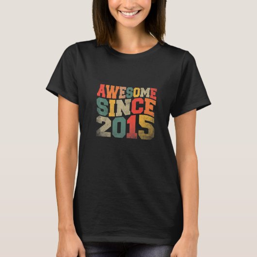 ヴィンテージ素晴らし2015レトロ第7誕生日7Ye以降 Tシャツ (正面)