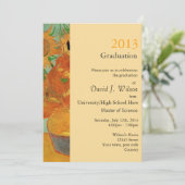 ヴィンテージ素晴らし・アート12人ひまわり卒業 招待状 (スタンド正面)