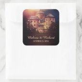 ヴィンテージ素朴おとぎ話の城の好意 スクエアシール (バッグ)