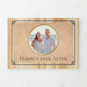 ヴィンテージ素朴おとぎ話の城の物語の結婚本 三つ折り招待状 (カバー)