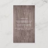 ヴィンテージ素朴と海軍とブルー王室のフローラボー 名刺 (裏面)