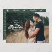 ヴィンテージ素朴なウッドランドセーブ・ザ・デート案内 案内状 (正面/裏面)