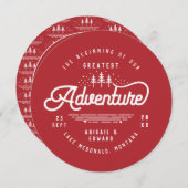 ヴィンテージ素朴なウッドランドセーブ・ザ・デート案内 案内状 (正面/裏面)