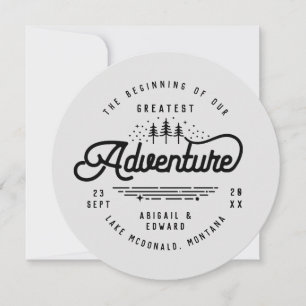 ヴィンテージ素朴なウッドランドセーブ・ザ・デート案内 案内状