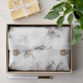 ヴィンテージ素朴なクリスマスパインのコーン 薄葉紙 (ギフト)