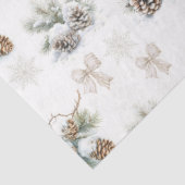 ヴィンテージ素朴なクリスマスパインのコーン 薄葉紙 (詳細)