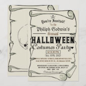 ヴィンテージ素朴なパイレーツハロウィーンの衣装パーティー 招待状 (正面/裏面)