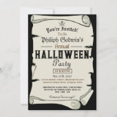 ヴィンテージ素朴なパイレーツハロウィーンの衣装パーティー 招待状 (正面)