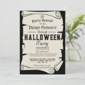 ヴィンテージ素朴なパイレーツハロウィーンの衣装パーティー 招待状 (スタンド正面)