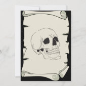 ヴィンテージ素朴なパイレーツハロウィーンの衣装パーティー 招待状 (裏面)