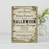 ヴィンテージ素朴なパイレーツハロウィーンの衣装パーティー 招待状 (スタンド正面)