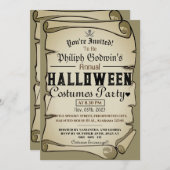 ヴィンテージ素朴なパイレーツハロウィーンの衣装パーティー 招待状 (正面/裏面)