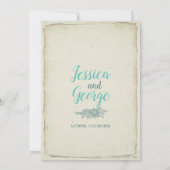 ヴィンテージ素朴なリースウェディング日付を保存 セーブザデート (裏面)