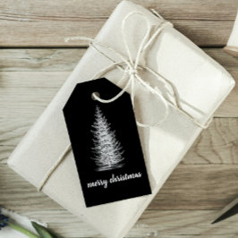 ヴィンテージ素朴な中立スプルースの陽気なクリスマス ギフトタグ