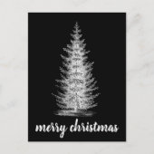 ヴィンテージ素朴な中立スプルースの陽気なクリスマス ポストカード (正面)
