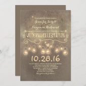 ヴィンテージ素朴な光結婚式招待状 招待状 (正面/裏面)