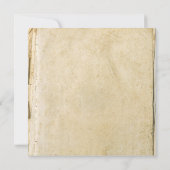 ヴィンテージ素朴な古紙フローラ結婚ズ 招待状 (裏面)