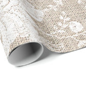 ヴィンテージ素朴な国伝統的のラップとレース ラッピングペーパー (ロールコーナー)