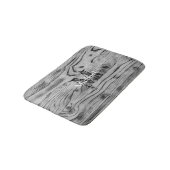 ヴィンテージ素朴な灰色の黒焦げ木材モノグラム バスマット (アングル)