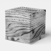 ヴィンテージ素朴な灰色の黒焦げ木材モノグラム フェイバーボックス (裏面サイド)