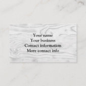 ヴィンテージ素朴な灰色の黒焦げ木材モノグラム 名刺 (裏面)