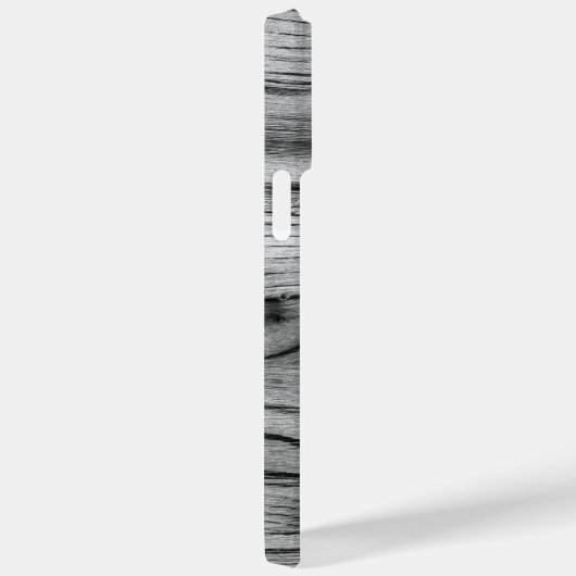 ヴィンテージ素朴な灰色の黒焦げ木材モノグラム Case-Mate iPhoneケース (裏面 / 右)