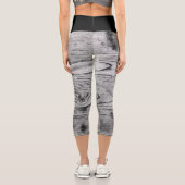 ヴィンテージ素朴な灰黒色の焦げエレガント木 カプリレギンス (裏面)