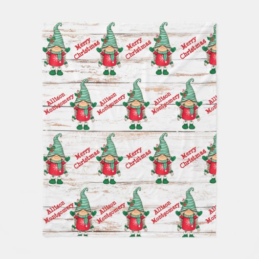 ヴィンテージ素朴な白木スカンジナビア格言 フリースブランケット (正面)