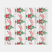 ヴィンテージ素朴な白木スカンジナビア格言 フリースブランケット (正面(横))