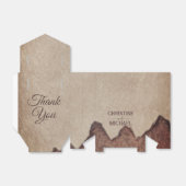 ヴィンテージ素朴な紙茶色の結婚山々 フェイバーボックス (折り畳みなし)