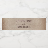 ヴィンテージ素朴な紙茶色の結婚山々 ペットボトルラベル (シングルラベル)