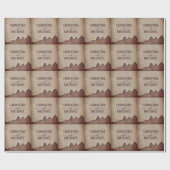 ヴィンテージ素朴な紙茶色の結婚山々 ラッピングペーパー (フラット)