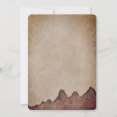 ヴィンテージ素朴な紙茶色の結婚山々 招待状 (裏面)