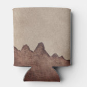 ヴィンテージ素朴な紙茶色の結婚山々 缶クーラー (裏面)