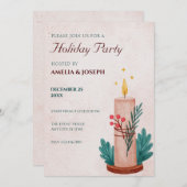 ヴィンテージ素朴な聖母のクリスマス新年 招待状 (正面/裏面)