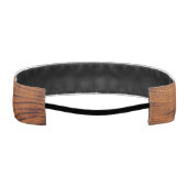 ヴィンテージ素朴な茶色の燃えた木材モノグラム アスレチックヘッドバンド (裏面)