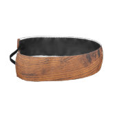 ヴィンテージ素朴な茶色の燃えた木材モノグラム アスレチックヘッドバンド (左)