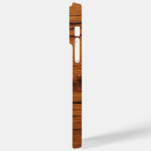 ヴィンテージ素朴な茶色の燃えた木材モノグラム Case-Mate iPhoneケース (裏面 / 左)