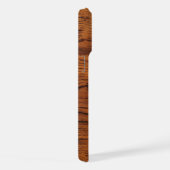 ヴィンテージ素朴な茶色の燃えた木材モノグラム iPhoneケース (右側面)