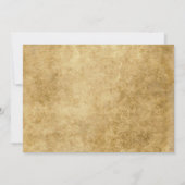 ヴィンテージ素朴な茶色の結婚式の日付を保存 招待状 (裏面)