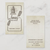 ヴィンテージ素朴な蜂巣蜂蜜枝 名刺 (正面/裏面)