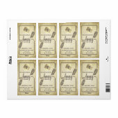 ヴィンテージ素朴な蜜蜂の枝びん ラベル (フルシート)