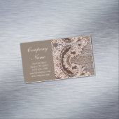 ヴィンテージ素朴な西部の田舎のシックなレース納屋の木 マグネット名刺 (インサイチュ)