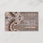 ヴィンテージ素朴な西部の田舎のシックなレース納屋の木 名刺 (正面)
