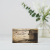 ヴィンテージ素朴な西部の田舎の牧場 名刺 (スタンド正面)