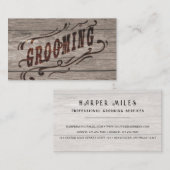 ヴィンテージ素朴な西部グルーミング 名刺 (正面/裏面)