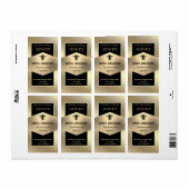 ヴィンテージ素朴な金ゴールドクイーンビーハニージャー ラベル (フルシート)