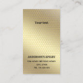 ヴィンテージ素朴な金ゴールドビーのロゴ 名刺 (裏面)