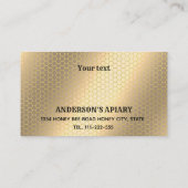 ヴィンテージ素朴な金ゴールドビーのロゴ 名刺 (裏面)