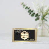 ヴィンテージ素朴な金ゴールドビーのロゴ 名刺 (スタンド正面)